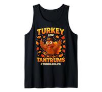 Thanksgiving Turkey and Tantrums Toddler Life Camiseta sin Mangas
