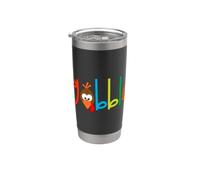 Thanksgiving Turkey face Turkey Day Gobble Vaso térmico de acero inoxidable de doble pared