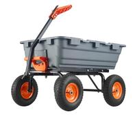 Thaookte Carro de jardín grande, carretilla basculante, remolque de camión utilitario, carrito de volquete, capacidad de 900 libras, carretilla de jardín para exteriores, festivales, herramientas