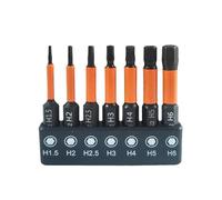 Thapncow-7 Pcs Juego Puntas Destornilladores Precisión de Cabeza Hexagonal,Puntas De Destornillador Allen Imantadas Impacto,Siete tamaños diferentes H1.5/H2/H2.5/H3/H4/H5/H6