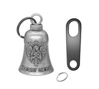 Thapncow Clochette Moto Porte Bonheur en Acier Inoxydable, Guardian Bell, Acier Inoxydable Moto en Forme d'ange Gardien à Suspendre, Cloche Gremlin pour Motard, Convient à divers endroits