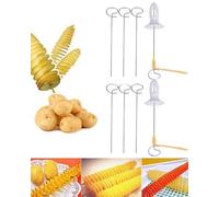 Thapncow Cortador de Patatas en Espiral, Cortadora Tornado Patatas, Cortador Torre Patatas, Cortador Espiral, para Frutas, Verduras, Cebollas, Acero Inoxidable Papas Fritas Cortadora