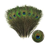 THARAHT 12 plumas de pavo real a granel naturales 10-12 pulgadas 25-30 cm para jarrones artesanales boda fiesta familiar decoración navideña plumas de pavo real