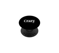 That Says Crazy Shirt - Un diseño Que Dice Loco PopSockets PopGrip Adhesivo