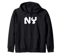 That Says NY Block Letters Modern Angle Style New York Sudadera con Capucha