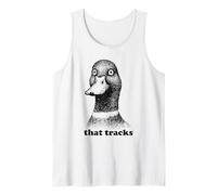 That Tracks Duck Dry Humor Irónico Camiseta sin Mangas