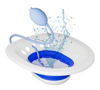 Thatabytd Sitz Bath, esencial posparto y cuidado de hemorroides, baño perineal sobre el asiento del inodoro, portátil para uso doméstico para un fácil almacenamiento, almacenamiento plegable