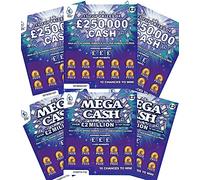 That's Amazing LTD Advertencia - Paquete de 6 Tarjetas de rascar de Broma Falsa Broma - Tarjetas de rascar Que parecen Ganar Miles