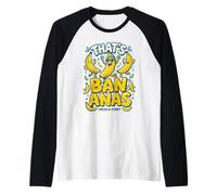 That's Bananas Fresh & Funky Dancing Bananas Diseño Divertido Camiseta Manga Raglan