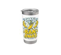That's Bananas Fresh & Funky Dancing Bananas Diseño Divertido Vaso térmico de acero inoxidable de doble pared