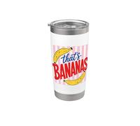 That's Bananas Funny Fruit Pun Diseño Gráfico Vaso térmico de acero inoxidable de doble pared