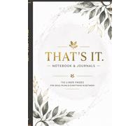 That's It: 110 Blank Pages | 6x9Inches | Funny Notebook Gift Ideas, Sarcastic Saying Work Gag Gift for, Girls, Office Employees, Boss, Coworkers, Colleagues, Best Friend