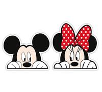 THATS IT - Calcomanía de Disney Mickey Mouse y Minnie Mouse - Calcomanía de vinilo para coche y furgoneta - Calcomanías de anime impermeables para botella de agua - Adhesivo interior y exterior para