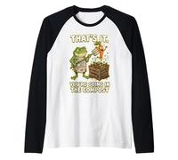 Thats It Your Going in The Compost Funny Garden Frog Camiseta Manga Raglan