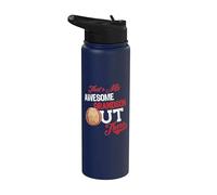 That's My Awesome Grandson Out There Baseball Lovers Stainless Steel Insulated Water Bottle