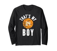 That's My Boy Jersey Número #24 Vintage Basketball Mom Dad Manga Larga