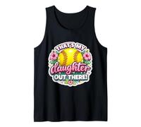 That's My Daughter out There Orgulloso Softbol Mamá Madre Mamá Camiseta sin Mangas