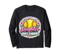 That's My Daughter out There Orgulloso Softbol Mamá Madre Mamá Manga Larga
