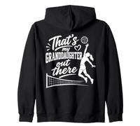 That's My Granddaughter out There Volleyball Grandma Grandpa Sudadera con Capucha