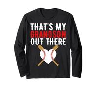 That's My Grandson Out There Baseball Abuela Día de la Madre Manga Larga