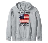 Thats What I Do Fix Stuff and Know Things Mecánico de la Bandera de EE. UU Sudadera con Capucha