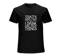 Thats What I Do I Drink and I Know Things Tyrion Lannister Biały Men's tee T-Shirt Black XL