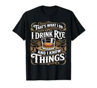 That's What I Do I Drink Rye Whiskey Funny Vintage Camiseta