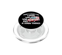 That's What I Do I Drive Wee Woo Bus and I Know Things PopSockets PopGrip para MagSafe