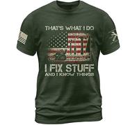 That's What I Do I Fix Stuff and I Know Things Camiseta Divertido Letra Hombre 3D Impresión Casual Pullover Tops