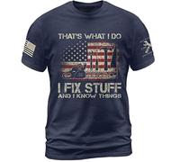 That's What I Do I Fix Stuff and I Know Things Camiseta Divertido Letra Hombre 3D Impresión Casual Pullover Tops