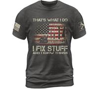 That's What I Do I Fix Stuff and I Know Things Camiseta Divertido Letra Hombre 3D Impresión Casual Pullover Tops