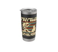 That's What I Do I Pet Dogs Guitarra Retro Bajo Vaso térmico de acero inoxidable de doble pared