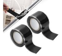 ThatsRad 2 PZS Cinta de Silicona de Autofusión 25mm x 3 Metros Cinta Aislante Negro Cinta de Selladora Autoadhesiva Cinta Reparación para Fuga de Agua en Tuberías, Fuga de Manguera, Cables Eléctrico