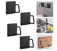 THATSRAD 4 PZS Soporte para Estropajos Autoadhesivo Soporte de Esponja de Cocina Porta Estropajos de Acero Inoxidable Gancho Adhesivo Organizador para Fregadero Accesorios de Cocina y Baño( 5*5*3,2cm)