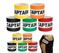 Thatyro 10 bandas elásticas protectoras para capitán, brazalete de capitán de fútbol, líder de jugador, accesorio de equipo deportivo para jóvenes y adultos, rugby, baloncesto, voleibol (5 colores)