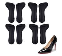Thatyro 4 pares de insertos de tacón alto 3/4 para mujer, plantillas antideslizantes de cuero para cambio de peso, almohadillas de talón autoadhesivas para sandalias de soporte de zapatos de 7 a 8