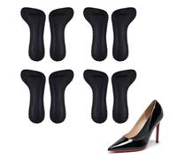 Thatyro 4 pares de insertos de tacón alto 3/4 para mujer, plantillas antideslizantes de cuero para cambiar de peso, almohadillas de talón autoadhesivas para sandalias de soporte de zapatos de 6 a 7