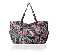 Thayakii Bolsa de viaje con diseño tradicional de Asia para mujer, 30 l, grande, reforzada, impermeable, resistente al agua, equipaje de mano, bolsa de compras, bolsa de deporte, Negro , 30 L, Estilo