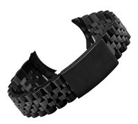 THBGTCNQ Banda De Acero Inoxidable Con Extremos Curvos Banda De Metal 13 Mm 17 Mm 18 Mm 19 Mm 20 Mm 21 Mm 22 Mm Dimensiones Ancho(Black,13mm)