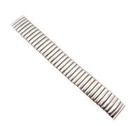 THBGTCNQ Correa de acero inoxidable de 12 mm, 14 mm, 16 mm, 18 mm, 20 mm y 22 mm, correa elástica de metal, correa de repuesto for reloj, pulsera universal(Silver,20mm)