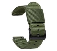 THBGTCNQ Correa de lona de nailon de 16 mm y 18 mm de liberación rápida for reloj de hombre, accesorio for reemplazo rápido de accesorios de reloj(Green-black,18mm)