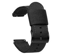 THBGTCNQ Correa de lona de nailon de 16 mm y 18 mm de liberación rápida for reloj de hombre, accesorio for reemplazo rápido de accesorios de reloj(Black-black,18mm)