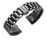 THBGTCNQ Correa de Metal de acero inoxidable, pulsera de repuesto de 18mm y 20mm adecuada for reloj inteligente, reloj de cuarzo, accesorios for reloj for hombre y mujer(Black,13mm)