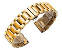THBGTCNQ Correa de Metal de acero inoxidable, pulsera de repuesto de 18mm y 20mm adecuada for reloj inteligente, reloj de cuarzo, accesorios for reloj for hombre y mujer(Gold,24mm)