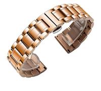 THBGTCNQ Correa de Metal de acero inoxidable, pulsera de repuesto de 18mm y 20mm adecuada for reloj inteligente, reloj de cuarzo, accesorios for reloj for hombre y mujer(Rose Gold,17mm)