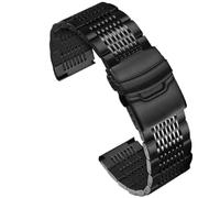 THBGTCNQ Correa de reloj de acero inoxidable 20 mm 22 mm 24 mm for reloj inteligente Reloj de cuarzo Correa de reloj de metal universal Accesorios de reloj de cambio rápido unisex(Black,18mm)