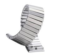 THBGTCNQ Correa de reloj de acero inoxidable, banda elástica de 18, 20 y 22mm for reloj inteligente, pulsera de Metal elástica expandible for hombres y mujeres(Silver,20MM_L)