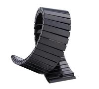 THBGTCNQ Correa de reloj de acero inoxidable, banda elástica de 18, 20 y 22mm for reloj inteligente, pulsera de Metal elástica expandible for hombres y mujeres(Black,18MM_S)