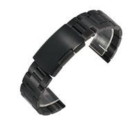 THBGTCNQ Correa De Reloj De Acero Inoxidable De 18 Mm, 20 Mm, 22 Mm, 24 Mm, 26 Mm, 28 Mm Y 30 Mm, Pulsera Clásica De Metal De Color Sólido For Hombres Y Mujeres(Black,28mm)