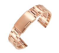 THBGTCNQ Correa De Reloj De Acero Inoxidable De 18 Mm, 20 Mm, 22 Mm, 24 Mm, 26 Mm, 28 Mm Y 30 Mm, Pulsera Clásica De Metal De Color Sólido For Hombres Y Mujeres(Rose Gold,22mm)